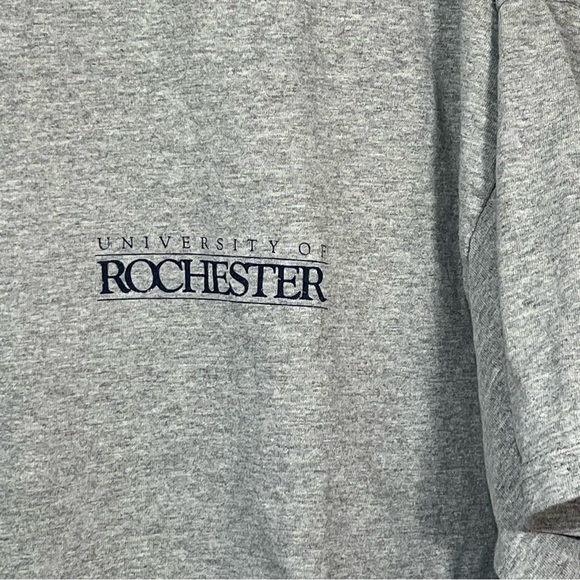 Vintage University Of Rochester New York T Shirt Mens Size XL Gray Crew Neck Y2K - Picture 6 of 9